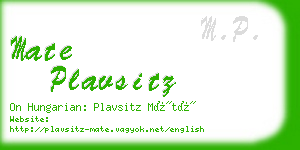 mate plavsitz business card